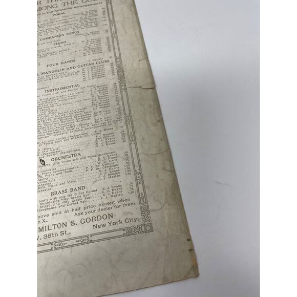 1901 Silver Threads Among The Gold Sheet Music HP Danks Eben Rexford - Picture 8 of 9